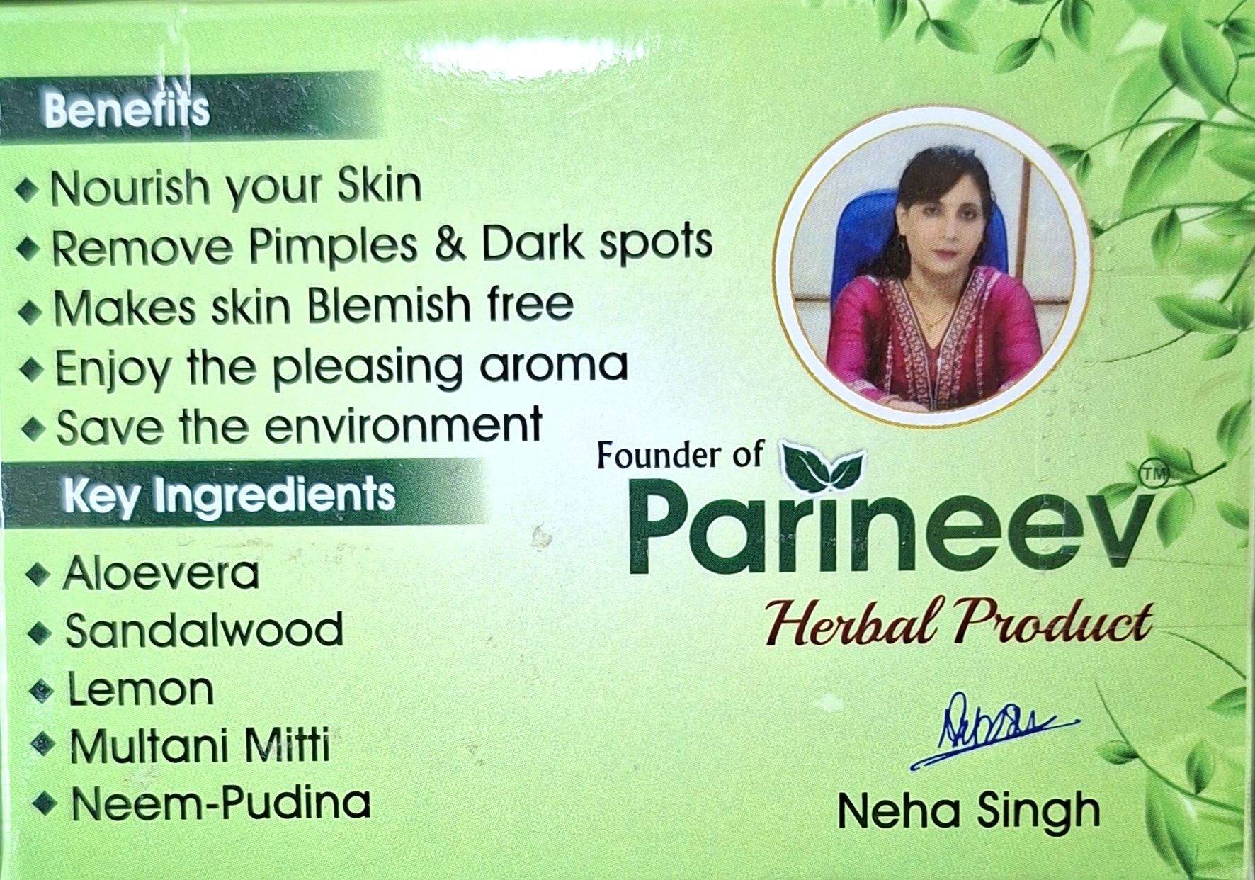 Parineev Herbal Soap Packaging